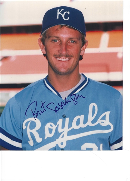 Kansas city Royals Bret Saberhagen Signed 8x10 Photo