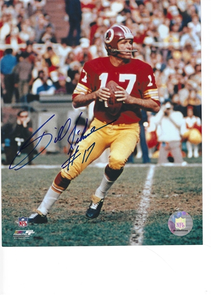Washington Redskins Bill Kilmer Signed 8x10 Photo 