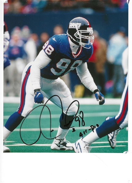 New York Giants Jesse Armstead Signed 8x10 Photo With All - Pro Inscription