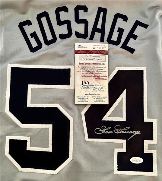 New York Yankees Goose Gossage Signed Away Jersey - JSA Cert