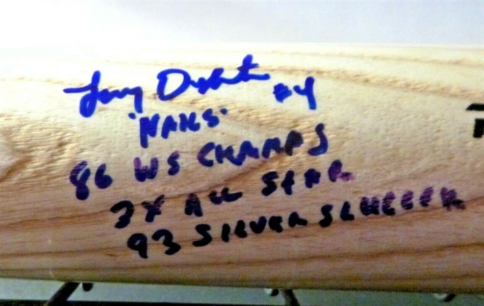 New York Mets Lenny Dykstra Signed Bat With Multiple Inscriptions 