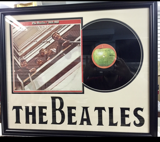 The Beatles Unsigned Record Framed Collage 