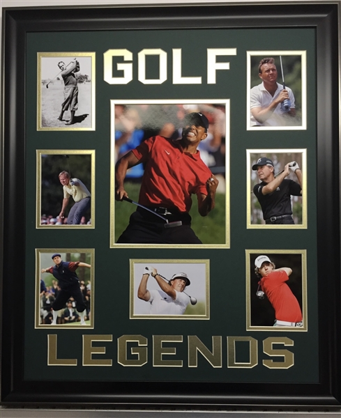Golfing Legends Unsigned Framed Collage 