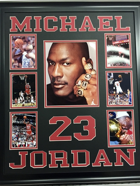 Chicago Bulls Michael Jordan Unsigned Framed Collage 
