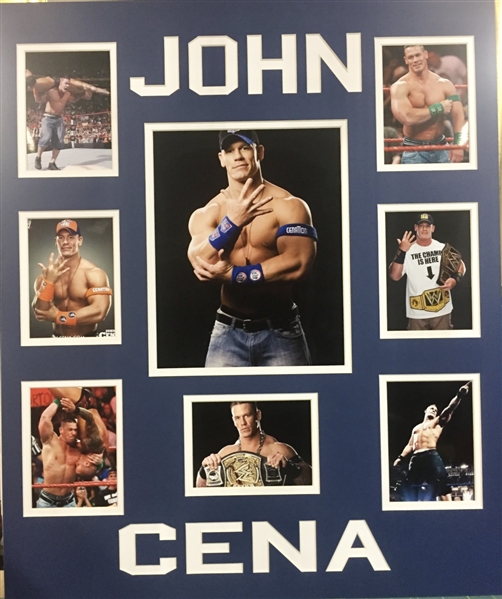 Wrestler John Cena Unsigned Framed Collage 