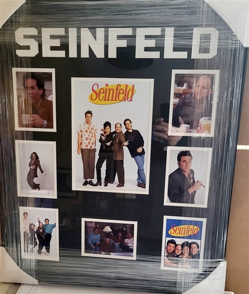 THE TV SHOW SEINFELD FRAMED UNSIGNED COLLAGE 