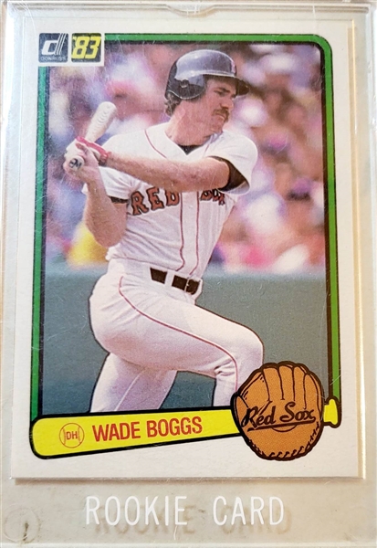 BOSTON REDSOX WADE BOGGS UNSIGNED 1983 DONRUSS #586 ROOKIE CARD 