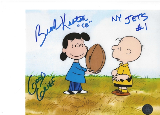 Peanuts 8x10 Photo Signed By The Voice Of Charlie Brown Brad Kesten With The Inscriptions Good Grief,NY Jets #1 