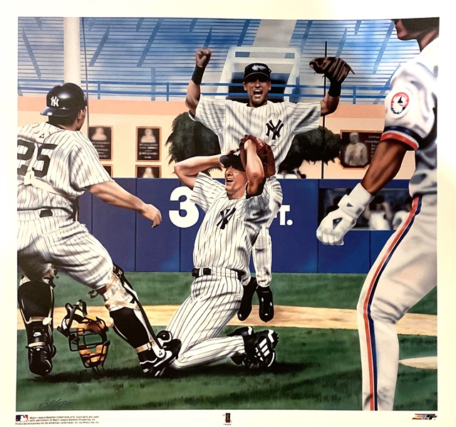 New York Yankees Unsigned Perfection Lithograph Of Joe Girardi & David Cone -Great To Get Signed