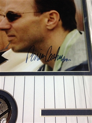 Joe Torre, George Steinbrenner, Cashman Yankees Signed Photo, JSA Authenticated