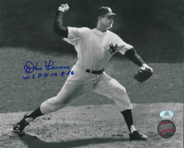 Don Larsen signed 8"x10" photo with WSPG 10-8-56 inscription (WYWHP Authenticated)