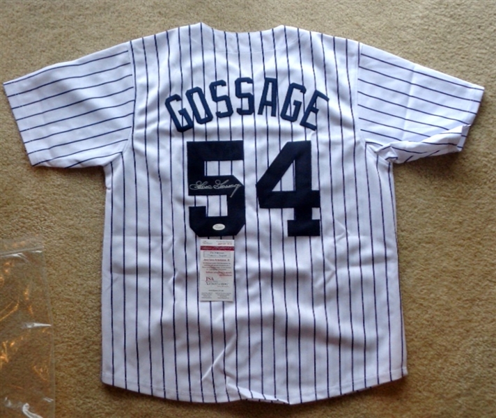 Yankees Goose Gossage Signed Custom Pinstripe Jersey JSA Brand New No Reserve