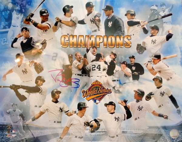 1996 NY Yankees World Series Champions 16x20 Photo Collage Signed by Darryl Strawberry NO RESERVE