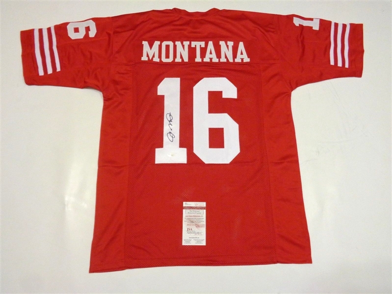 JOE MONTANA 49ers SIGNED CUSTOM JERSEY XL BRAND NEW JSA NO RESERVE