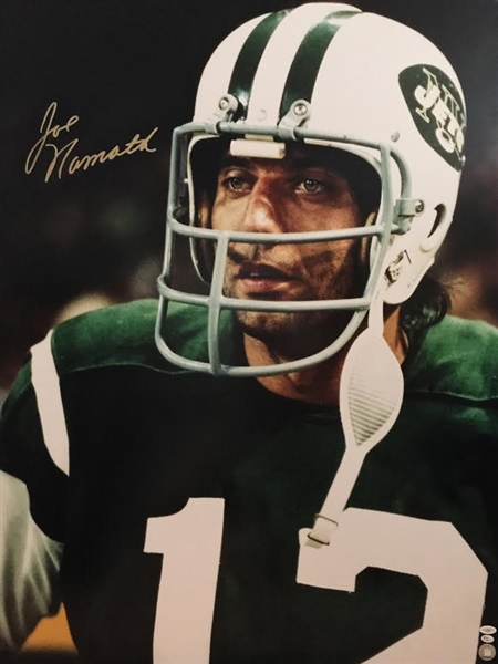 NY Jets Joe Namath signed 30"x40" photo (JSA Authenticated)