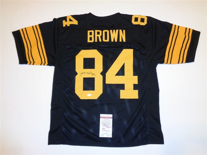 ANTONIO BROWN Signed Steelers Black Jersey JSA No Reserve