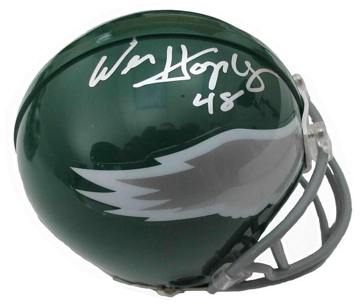 Philadelphia Eagles Wes Hopkins Signed Mini Helmet