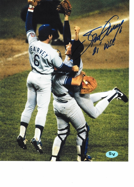 Dodgers Steve Garvey Signed 8x10 Photo w/ inscrption 81 WSC