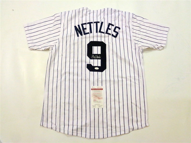 GRAIG NETTLES NY YANKEES SIGNED JERSEY JSA COA NO RESERVE