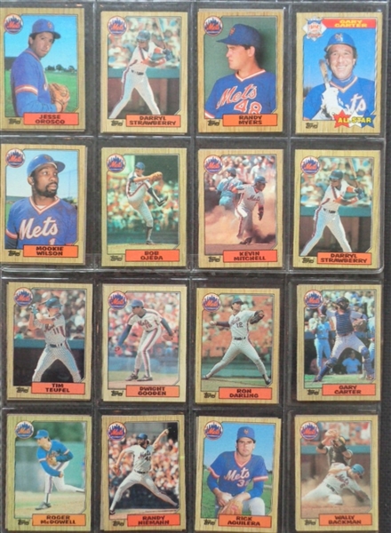 (32) 1987 Topps NY Mets Baseball Cards (1986 WS Championship Season) All are MINT Condition