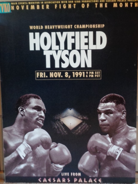 Holyfield vs Tyson HUGE Promo Poster (FIGHT THAT NEVER HAPPENED!) Please Read NO RESERVE