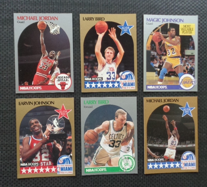1990-91 NBA Hoops Complete Set Series 1 (336 cards) Michael Jordans, Larry Birds, Magic Johnsons + Rookies! NR
