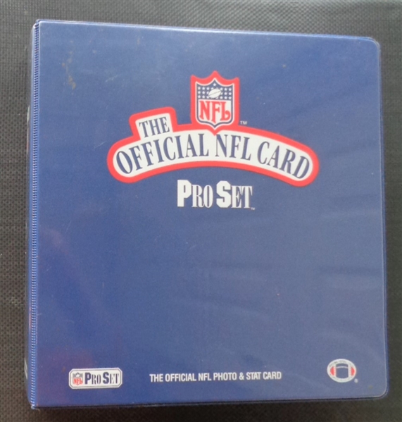 (525) 1989 NFL Proset Football Cards in an Official Binder; Jim Kelly, McMahon, Elway, Macus Allen, Montana + More NR