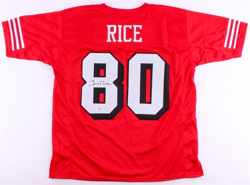 Jerry Rice 49ers Hand Signed Jersey (Letters and #s are Sewn On) JSA COA No Reserve