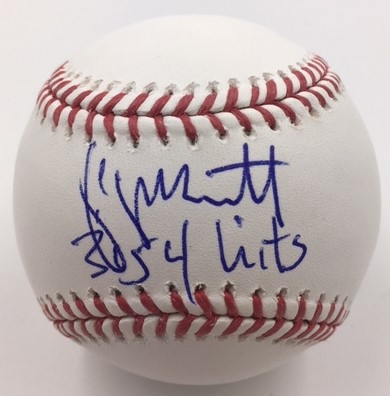 George Brett HOF KC Royals Signed MLB Baseball w/ Inscription 3154 Hits MLB Certified Hologram Attached