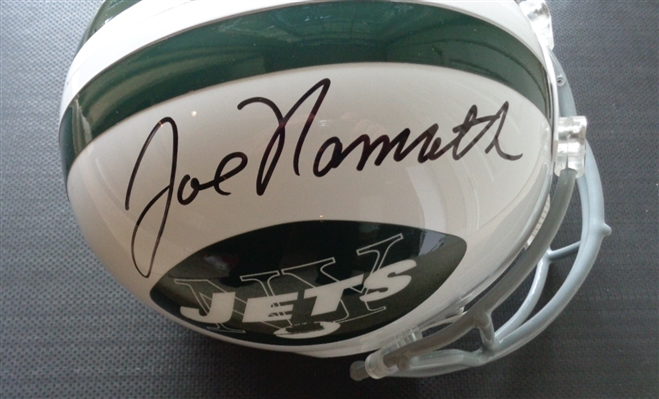 Joe Namath NY Jets Signed FULL SIZE Authentic Ridell Helmet Namath Authenticity Hologram Attached NO RESERVE!