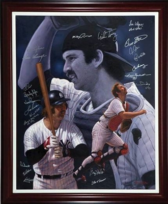 Thurman Munson ORIGINAL ART ON CANVAS BY RENOWNED ARTIST DOO S. OH, 