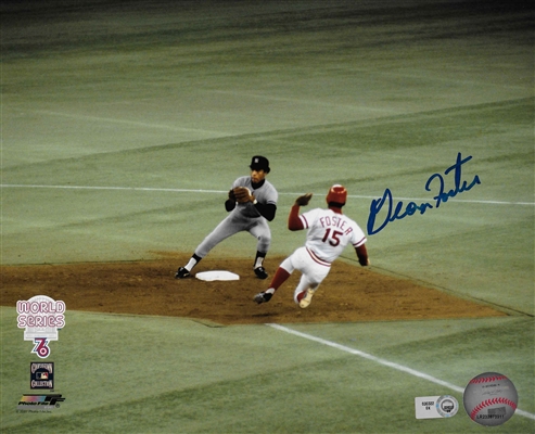George Foster Cincinatti Reds (Big Red Machine) Signed 8x10 Photo from 1976 World Series MLB Authenticated