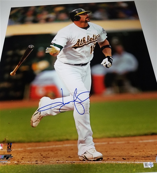 Jason Giambi Oakland As Autographed 16x20 Photo MLB Authenticated