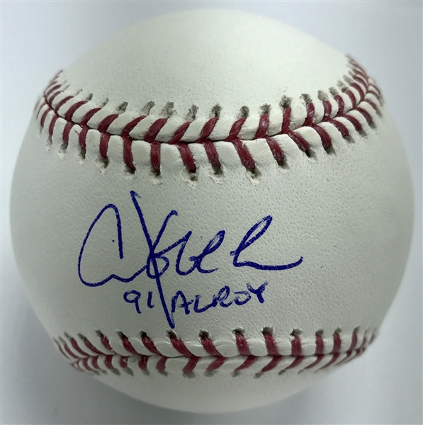 Chuck Knoblauch Twins Yankees Autographed OML Baseball w/"91 AL ROY" Inscription MLB Authenticated