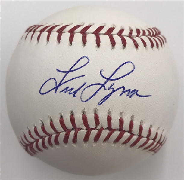 Fred Lynn Boston Red Sox Signed OML Baseball MLB Authenticated