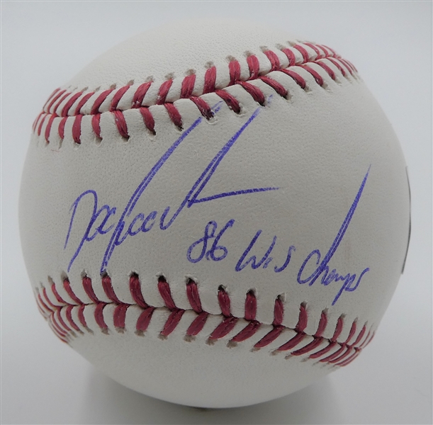 Doc Gooden NY Mets Autographed Baseball with Inscription "86 WS Champs" MLB Authenticated 