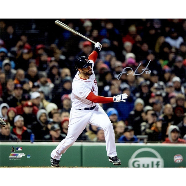 JD Martinez Signed Boston Red Sox 16x20 Action Photograph Steiner Sports Certified