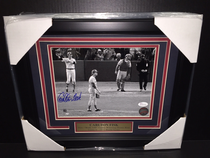 CARLTON FISK WALK OFF HR RED SOX AUTOGRAPHED 8X10 FRAMED PHOTO JSA COA No Reserve