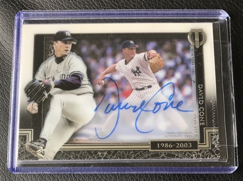 David Cone Yankees Autographed 2017 Topps Tribute Card  /99 No Reserve