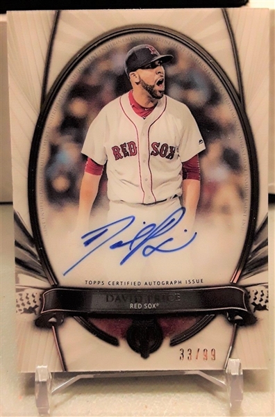 David Price Red Sox 2017 Topps Tribute Immortal Momments Auto on Card /99 NO RESERVE