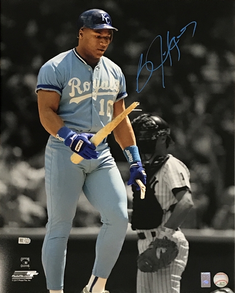 Kansas City Royals Bo Jackson Autographed 16x20 Spotlight Photo MLB Authenticated 