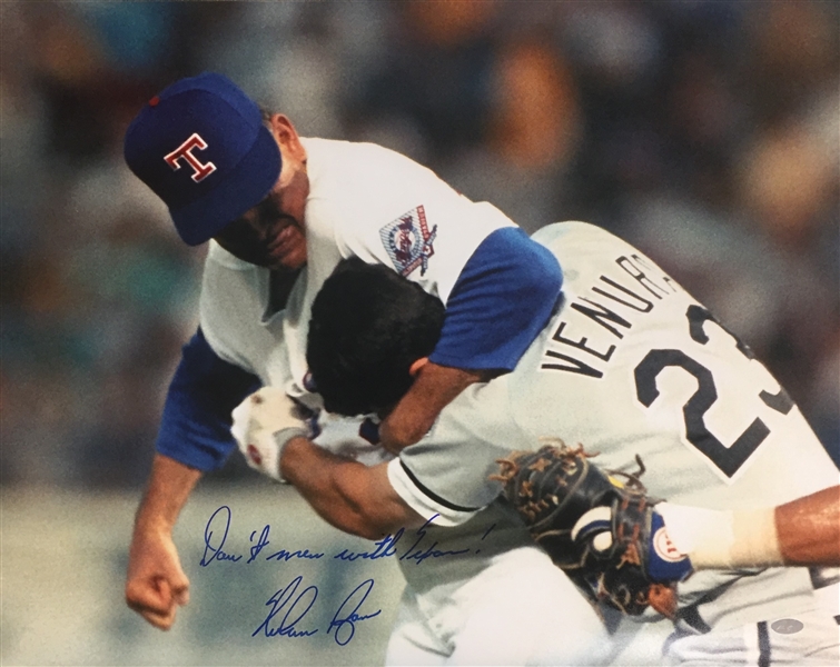 Nolan Ryan Autographed 16X20 "Dont Mess With Texas" Inscription MLB Authenticated