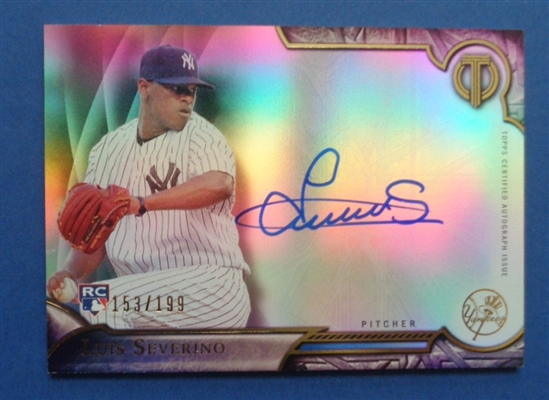 2016 Yankees Luis Severino Topps Tribute Parallel RC Auto on Card /199 NO RESERVE!