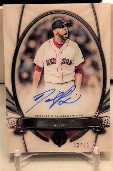 David Price Red Sox 2017 Topps Tribute Immortal Moments Auto on Card /99 No Reserve
