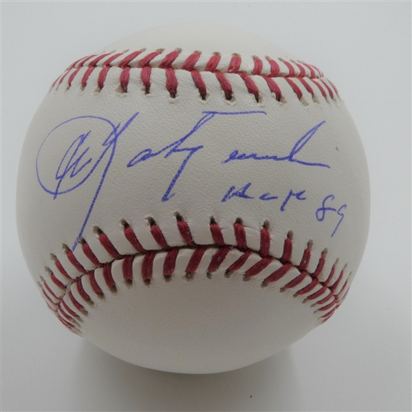 Carl Yastrzemski RED SOX LEGEND Autographed OML Baseball w/ Inscription "HOF 89" MLB Authenticated