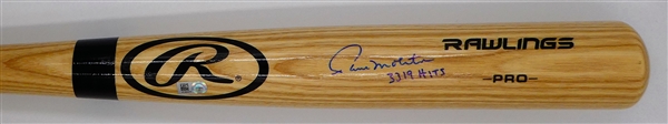Paul Molitor "3319 Hits" Autographed Rawlings Bat MLB Authenticated