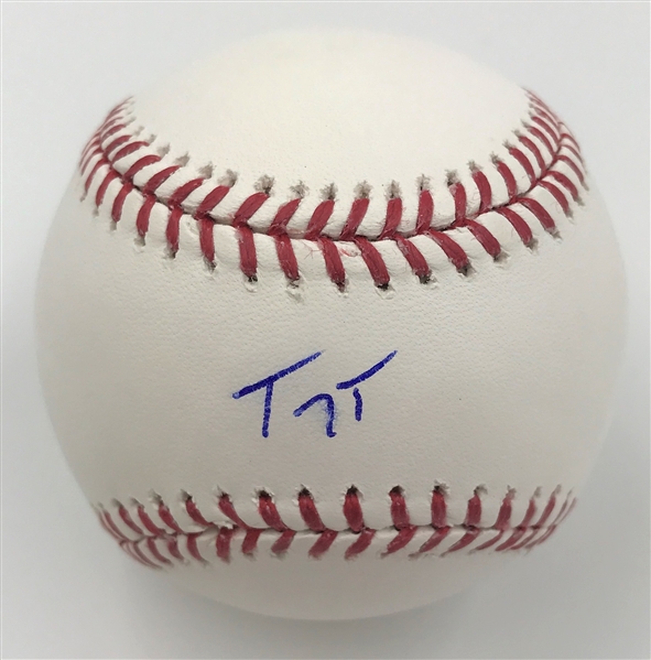 NEW YANKEE! Troy Tulowitzki Autographed OML Baseball MLB Authenticated