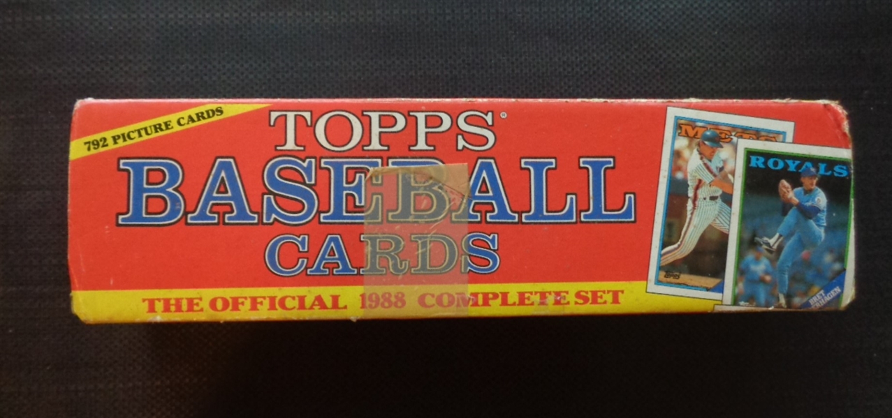 1988 TOPPS BASEBALL CARDS COMPLETE SET No Reserve