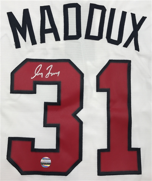Greg Maddux Autographed White Braves Jersey MLB Authenticated