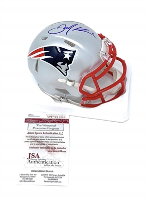 Julian Edelman New England Patriots Signed Autographed Modern Speed Mini Helmet JSA Certified NO RESERVE!